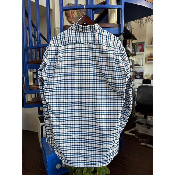 Thom Browne Blue Plaid Button-Up Shirt  Size 5 XXL - Picture 3 of 5